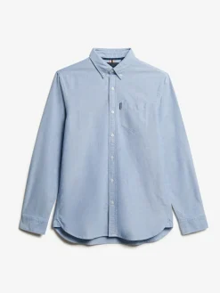 Clearance Superdry Essentials Oxford Shirt Light Blue