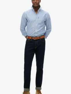 Clearance Superdry Essentials Oxford Shirt Light Blue