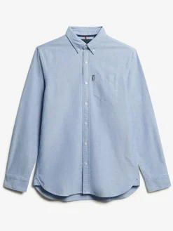 Clearance Superdry Essentials Oxford Shirt Light Blue