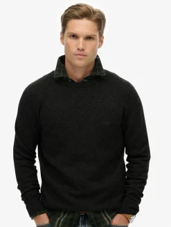 Best Superdry Midnight Charcoal Marl Wool Blend Jumper