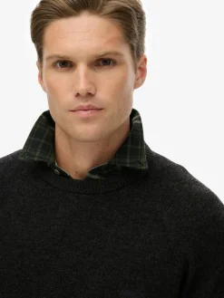 Best Superdry Midnight Charcoal Marl Wool Blend Jumper
