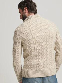 Best Superdry Jacob Henley Jumper Natural