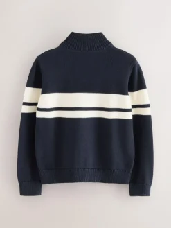 Online Superdry Knit Jumper Navy/White