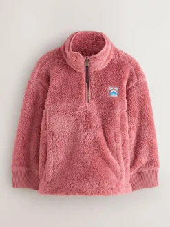 Online Superdry Pink Quarter Zip Fleece