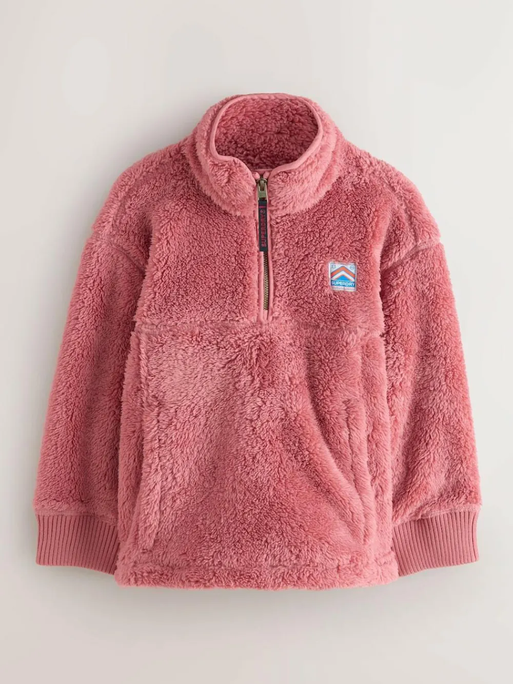 Online Superdry Pink Quarter Zip Fleece