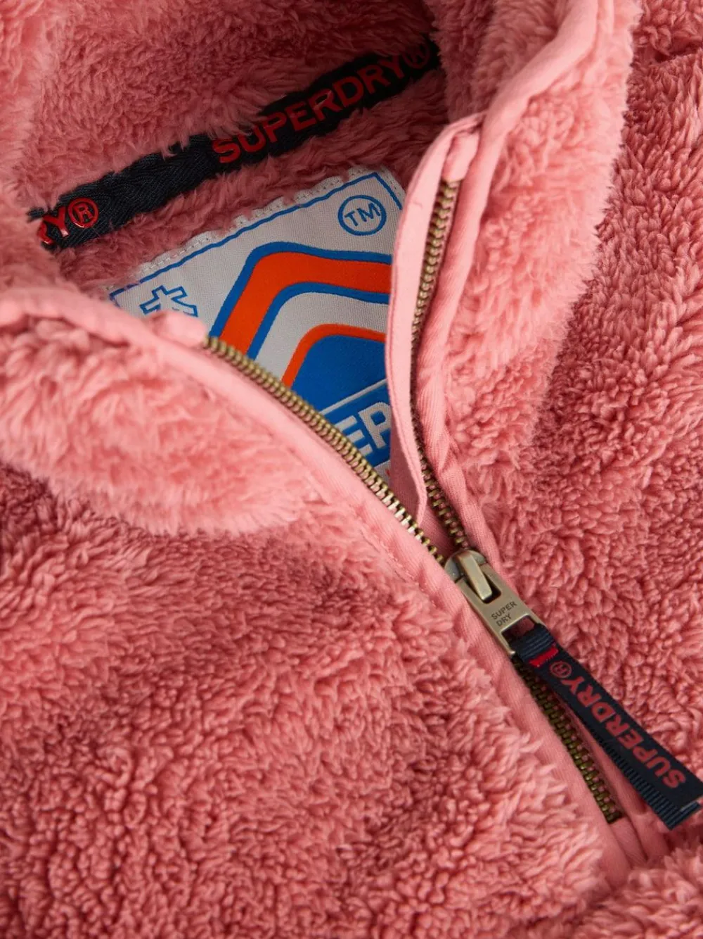 Online Superdry Pink Quarter Zip Fleece