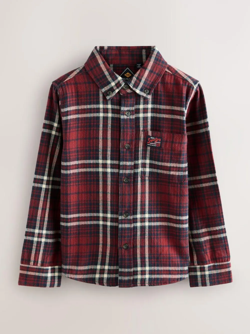 Hot Superdry Check Shirt Red