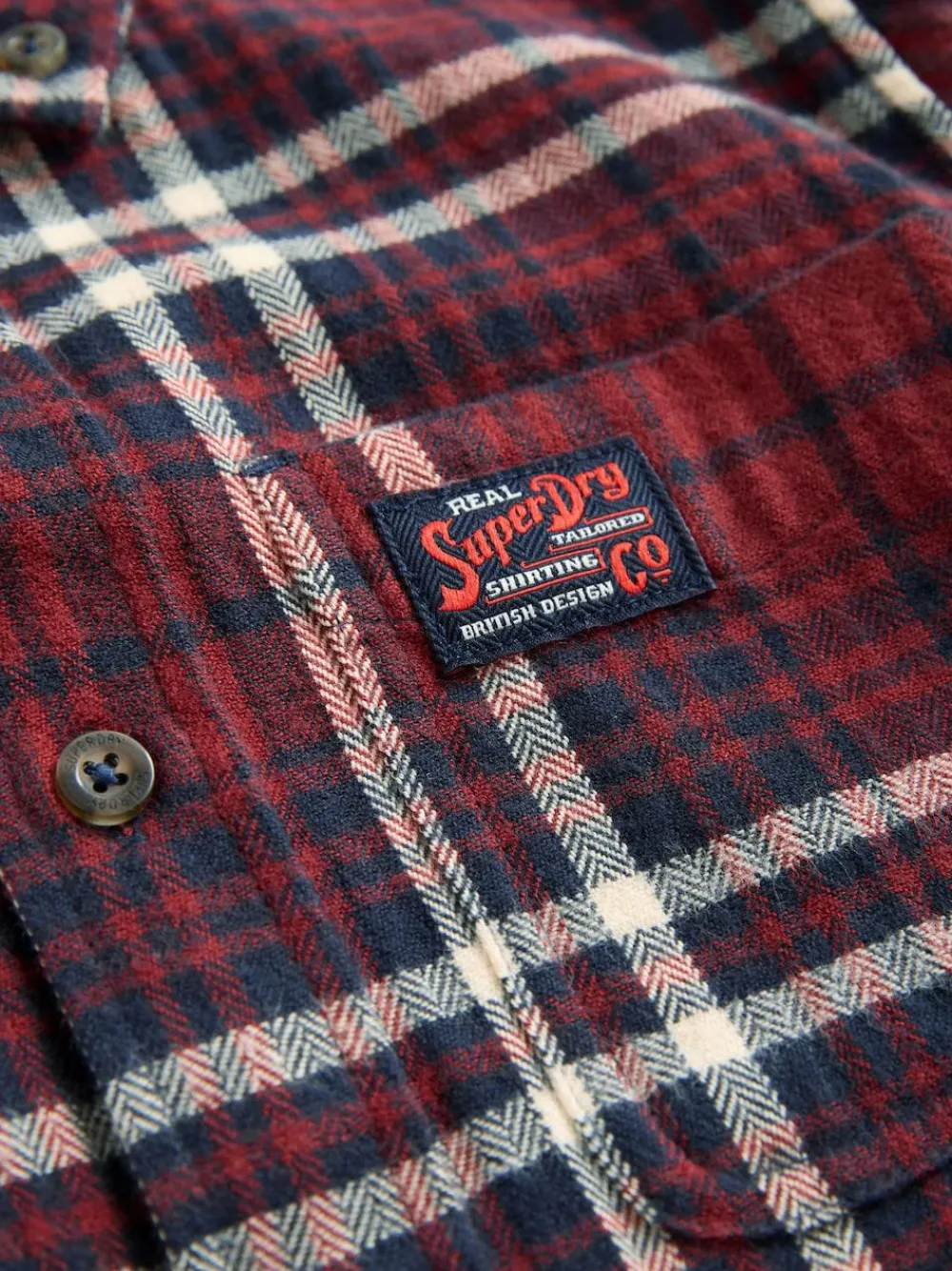 Hot Superdry Check Shirt Red