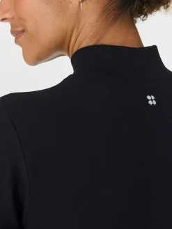 Outlet Sweaty Betty Black Modal High Neck Base Layer Top