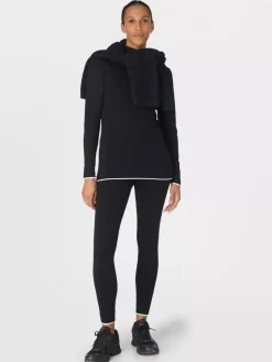 Outlet Sweaty Betty Black Modal High Neck Base Layer Top