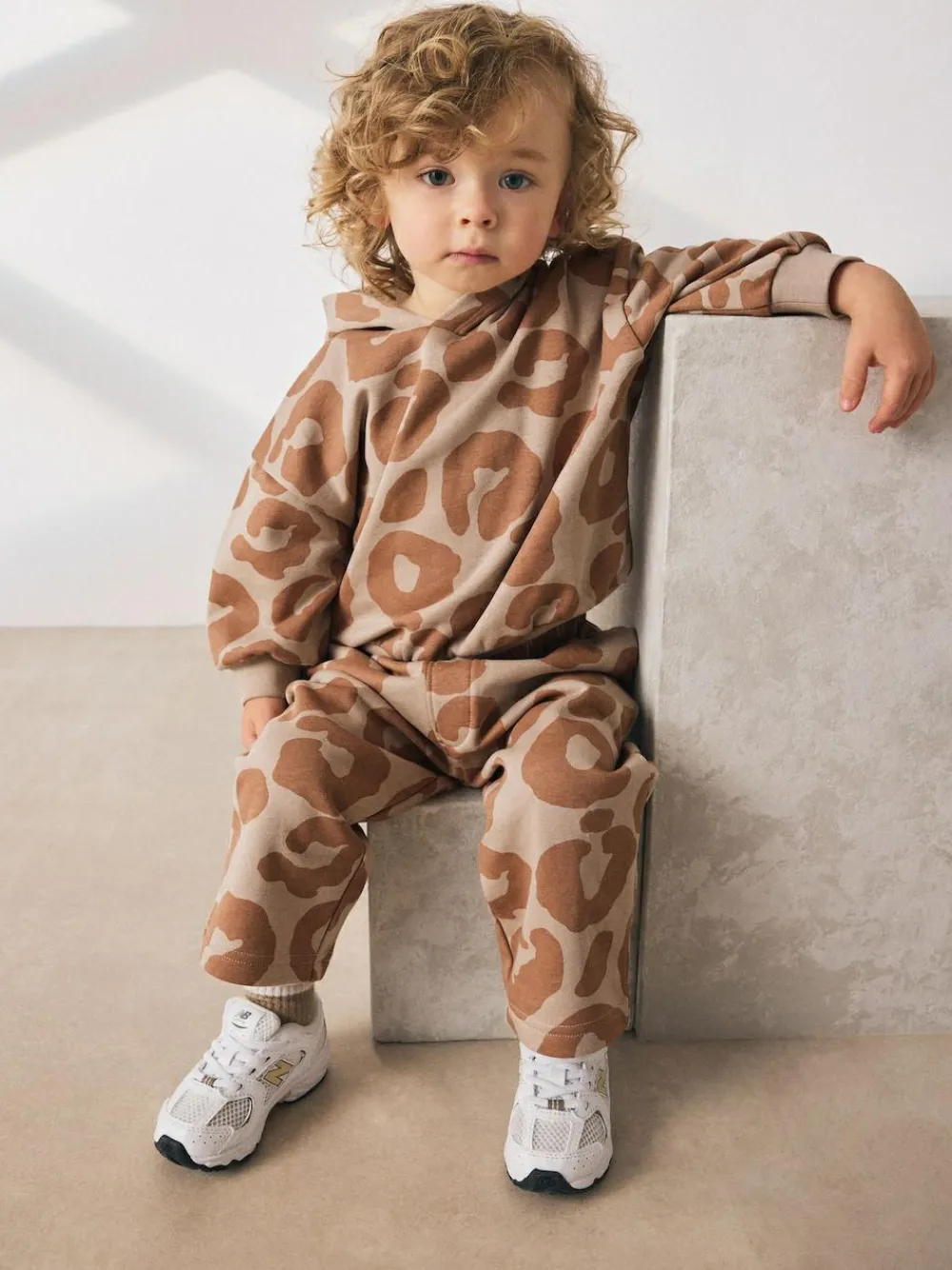 Best Next Hoodie And Joggers Set (3mths-7yrs) Tan Brown Animal Print