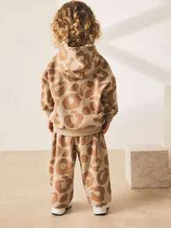Best Next Hoodie And Joggers Set (3mths-7yrs) Tan Brown Animal Print