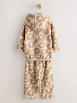 Best Next Hoodie And Joggers Set (3mths-7yrs) Tan Brown Animal Print