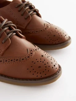 Next Tan Brown Brogue Shoes^BOY Occasionwear