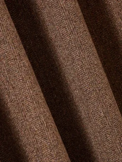 Sale Next Brushed Herringbone Eyelet Blackout Thermal Curtains Tan Brown
