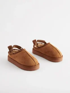 Sale Next Tan Brown Cosy Slipper Mules