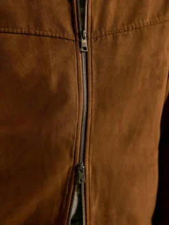 Next Tan Brown Faux Suede Harrington Jacket^ Coats & Jackets|Coats & Jackets