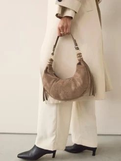 Discount Next Tan Brown Faux Suede Sling Shoulder Bag
