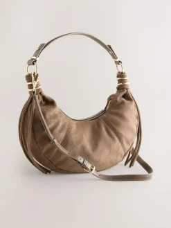 Discount Next Tan Brown Faux Suede Sling Shoulder Bag