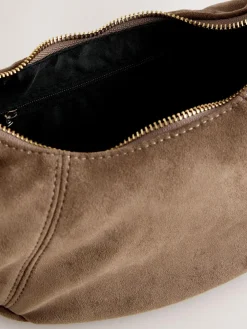 Discount Next Tan Brown Faux Suede Sling Shoulder Bag