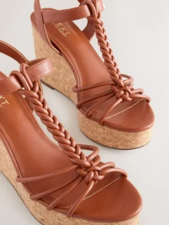 Next Forever Comfort® Plaited Strappy Wedge Heels^Women Heels