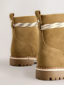 Discount Next Tan Brown Forever Comfort® Faux Fur Lined Lace-Up Boots