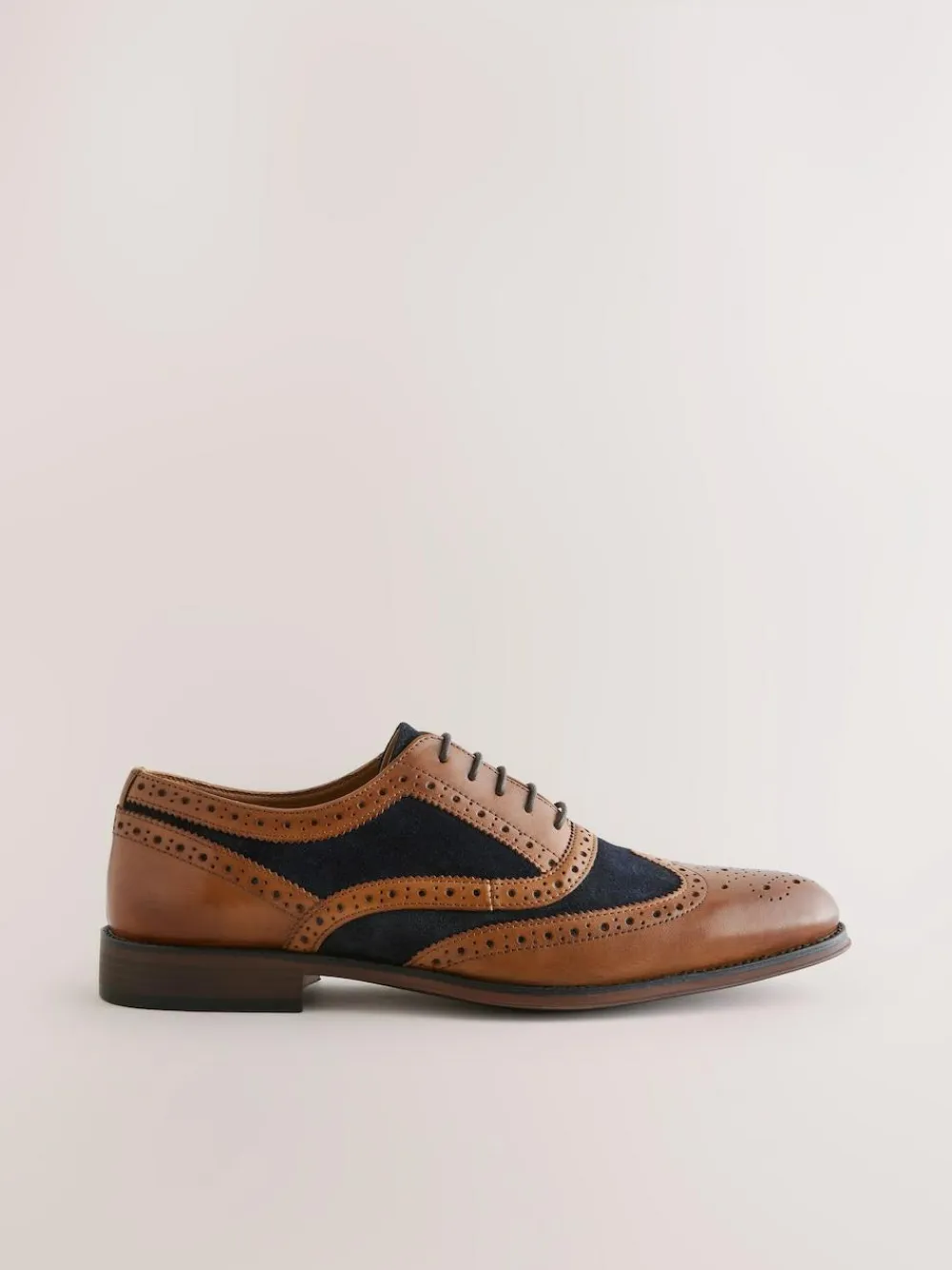New Next Heritage Brogue Shoes Tan Brown