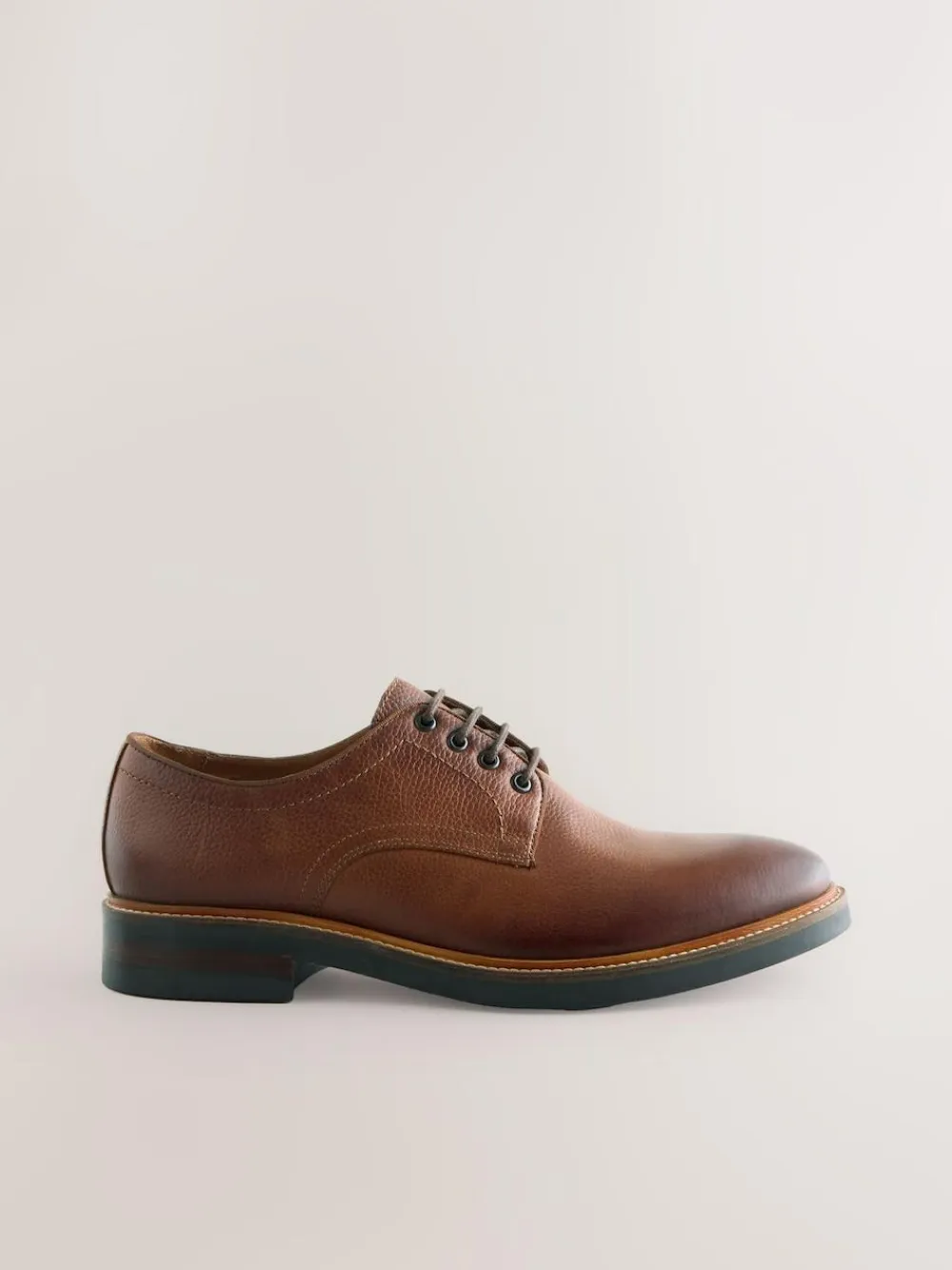 Online Next Heritage Derby Leather Shoes Tan Brown