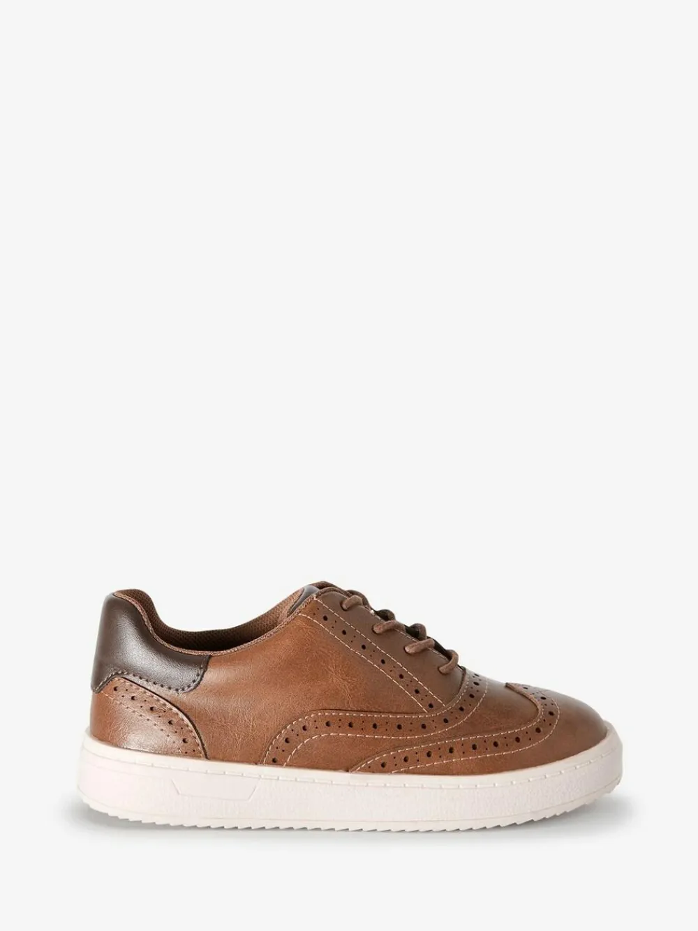 Next Lace-up Brogue Shoes Tan Brown