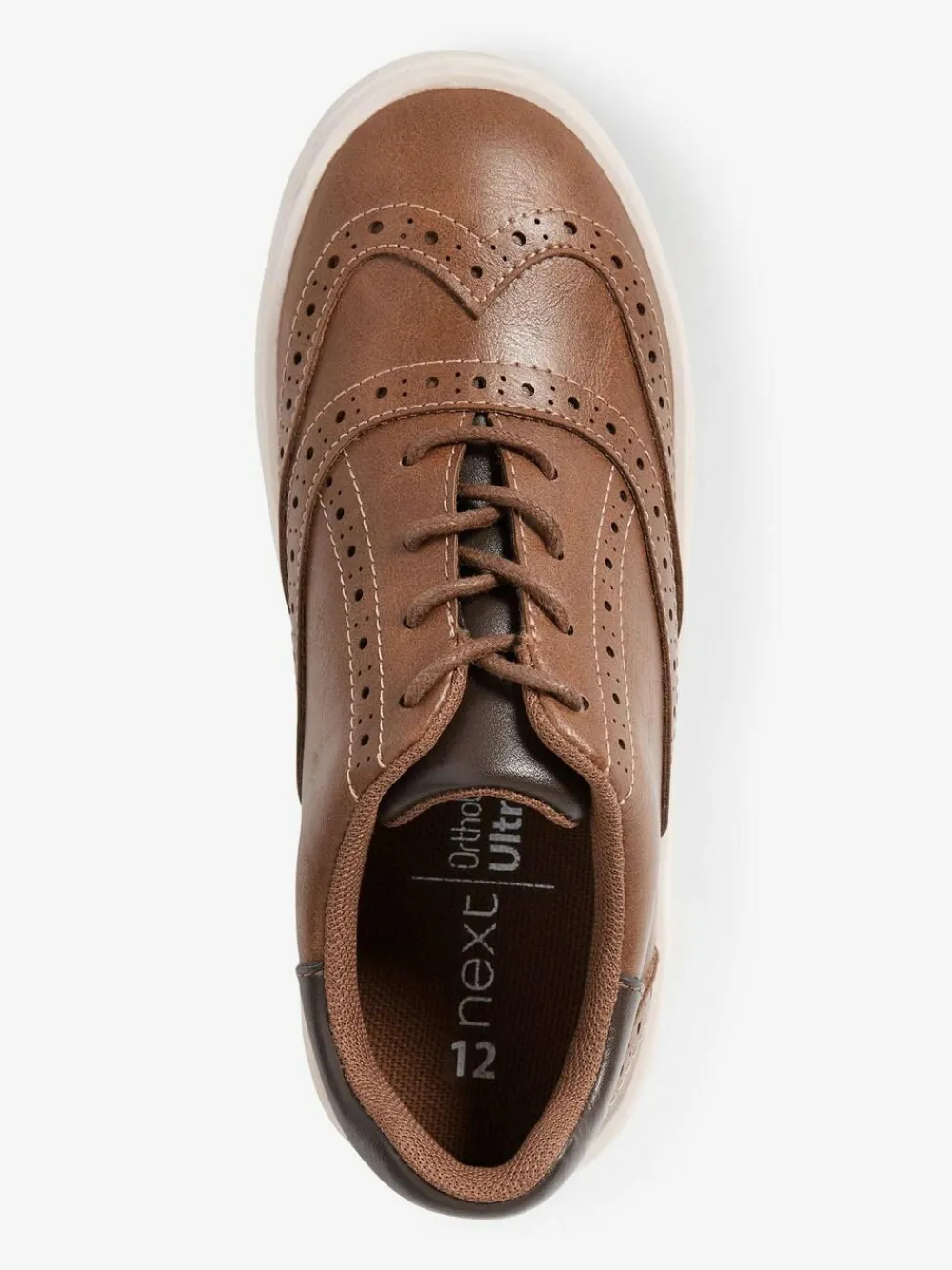 Next Lace-up Brogue Shoes Tan Brown