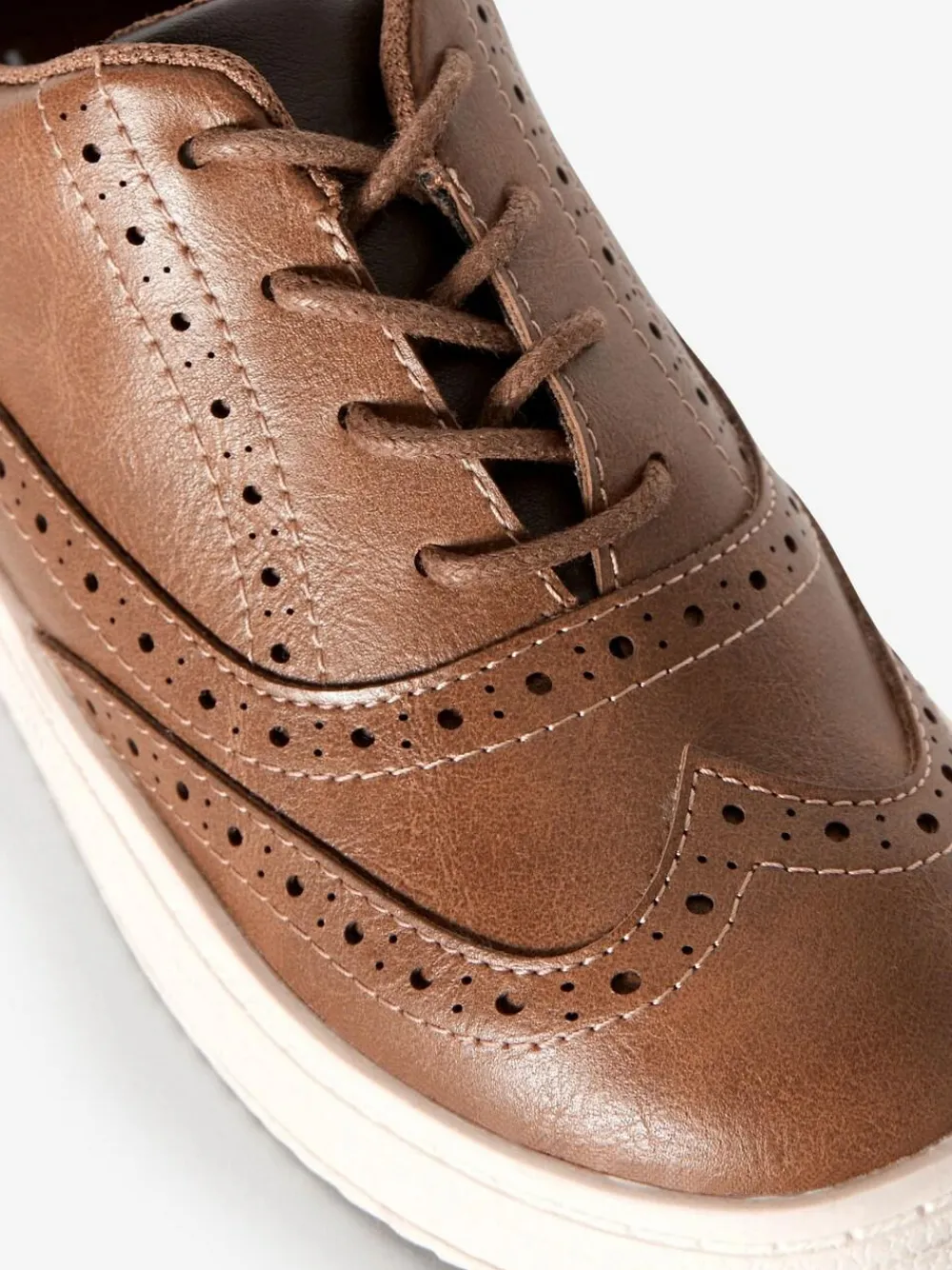 Next Lace-up Brogue Shoes Tan Brown