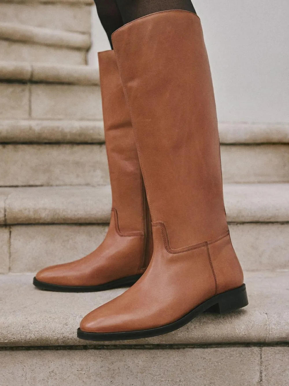 Next Extra Wide Fit Forever Comfort® Flat Riding Boots^Women Boots & Wellies|Boots