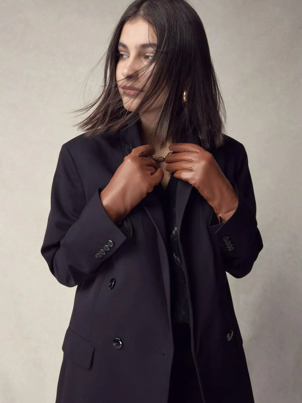 Sale Next Tan Brown Leather Gloves