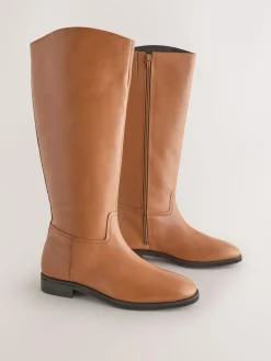Next Standard/Wide Fit Forever Comfort® Flat Riding Boots^Women Wide Fit & Extra Wide Fit|Boots & Wellies