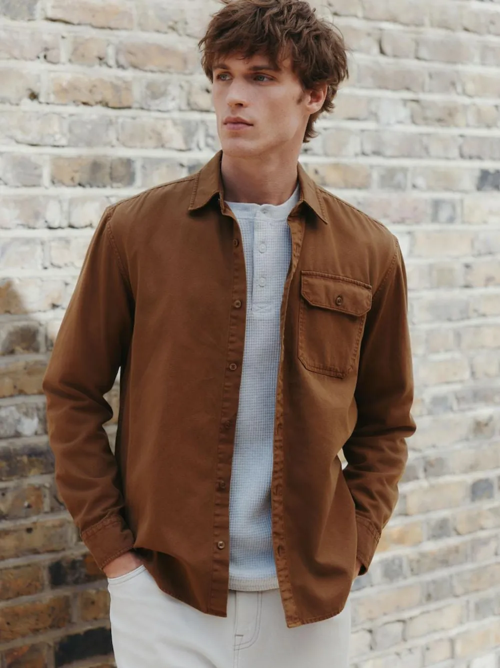 Next Long Sleeve Garment Dyed Oxford Shirt^ Shirts