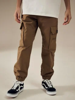 Next Tan Brown Loose Fit Cargo Trousers (3-16yrs)^BOY Joggers|Pants & Chinos