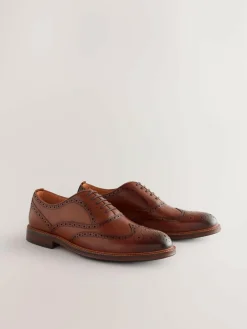 Next Oxford Wingcap Leather Shoes^ Shoes