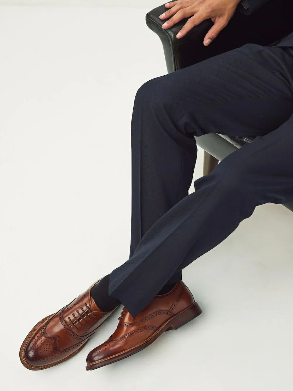 Next Oxford Wingcap Leather Shoes^ Shoes