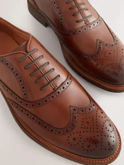 Next Oxford Wingcap Leather Shoes^ Shoes