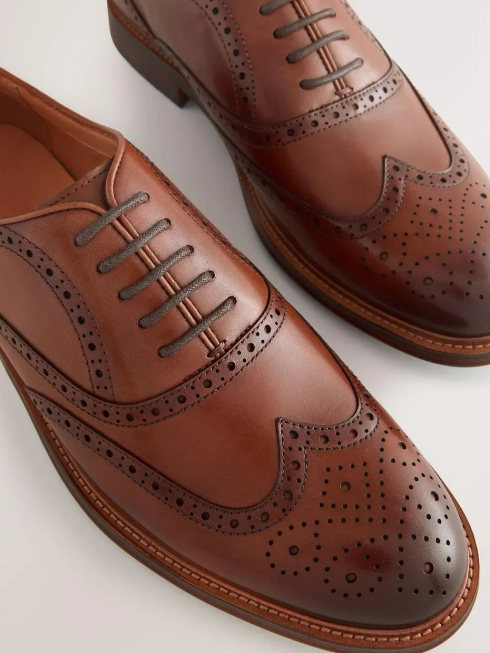 Next Oxford Wingcap Leather Shoes^ Shoes