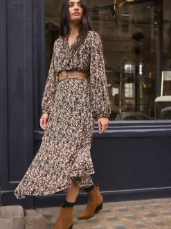 Online Next Plait Detail Wide Belt Tan Brown