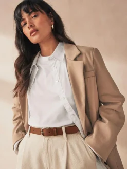 Hot Next Tan Brown Regular Leather Belt