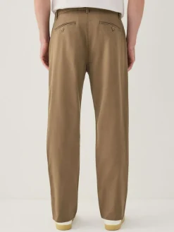 Next Regular Tapered Fit Single Pleated Stretch Chinos Trousers^ Pants & Chinos