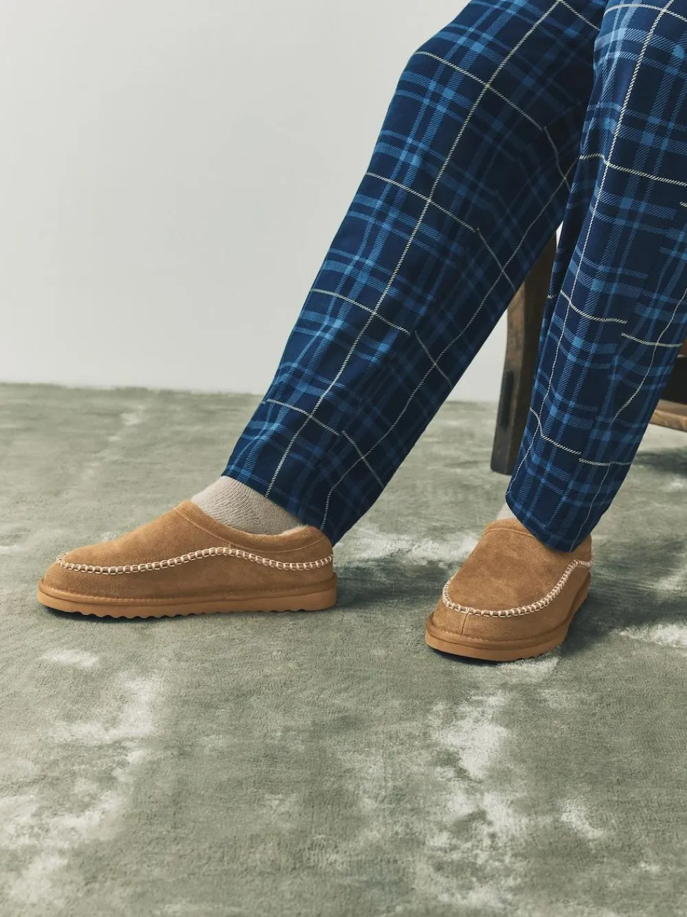 Next Signature Suede Stitch Detail Slippers^ Slippers|Slippers