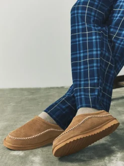 Next Signature Suede Stitch Detail Slippers^ Slippers|Slippers