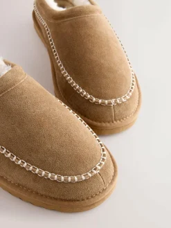 Next Signature Suede Stitch Detail Slippers^ Slippers|Slippers