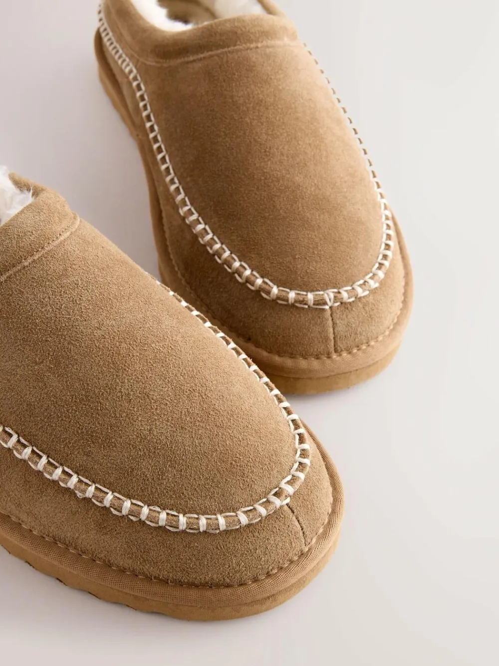 Next Signature Suede Stitch Detail Slippers^ Slippers|Slippers