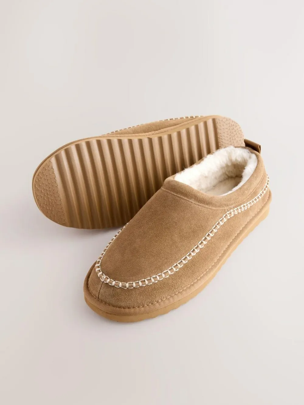 Next Signature Suede Stitch Detail Slippers^ Slippers|Slippers