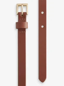 Next Tan Brown Skinny Leather Belt^Women Belts