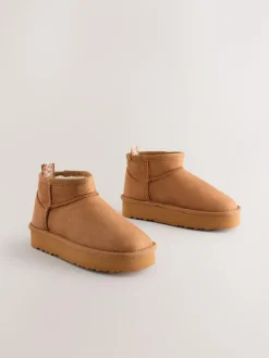 Discount Next Slipper Ankle Boots Tan Brown